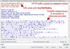 Nworm : New trickBot malware updates